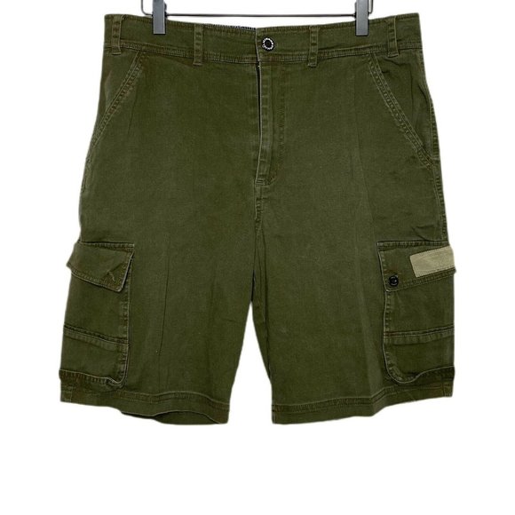 Hinano Tahiti Other - Hinano Tahiti Green Chino Cargo Flat Front Shorts